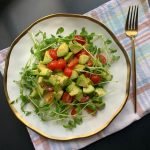 Healthy Breakfast â€“ Organic Pea Sprouts and Avocado