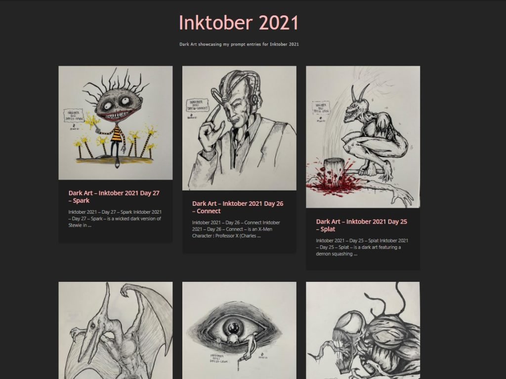 Poetic Dustbin – Inktober 2021 Artworks